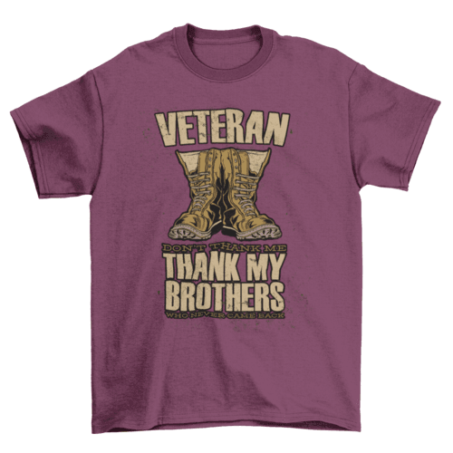 Veteran Boots Quote T-shirt - VirtuousWares:Global