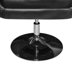 vidaXL Armchairs with Chrome Base 2 pcs Black Faux Leather - VirtuousWares:Global