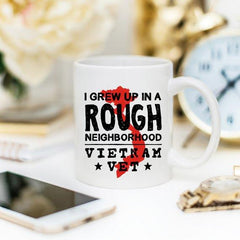 Vietnam Veteran Coffee Mug - I Grew Up In A Rough - VirtuousWares:Global