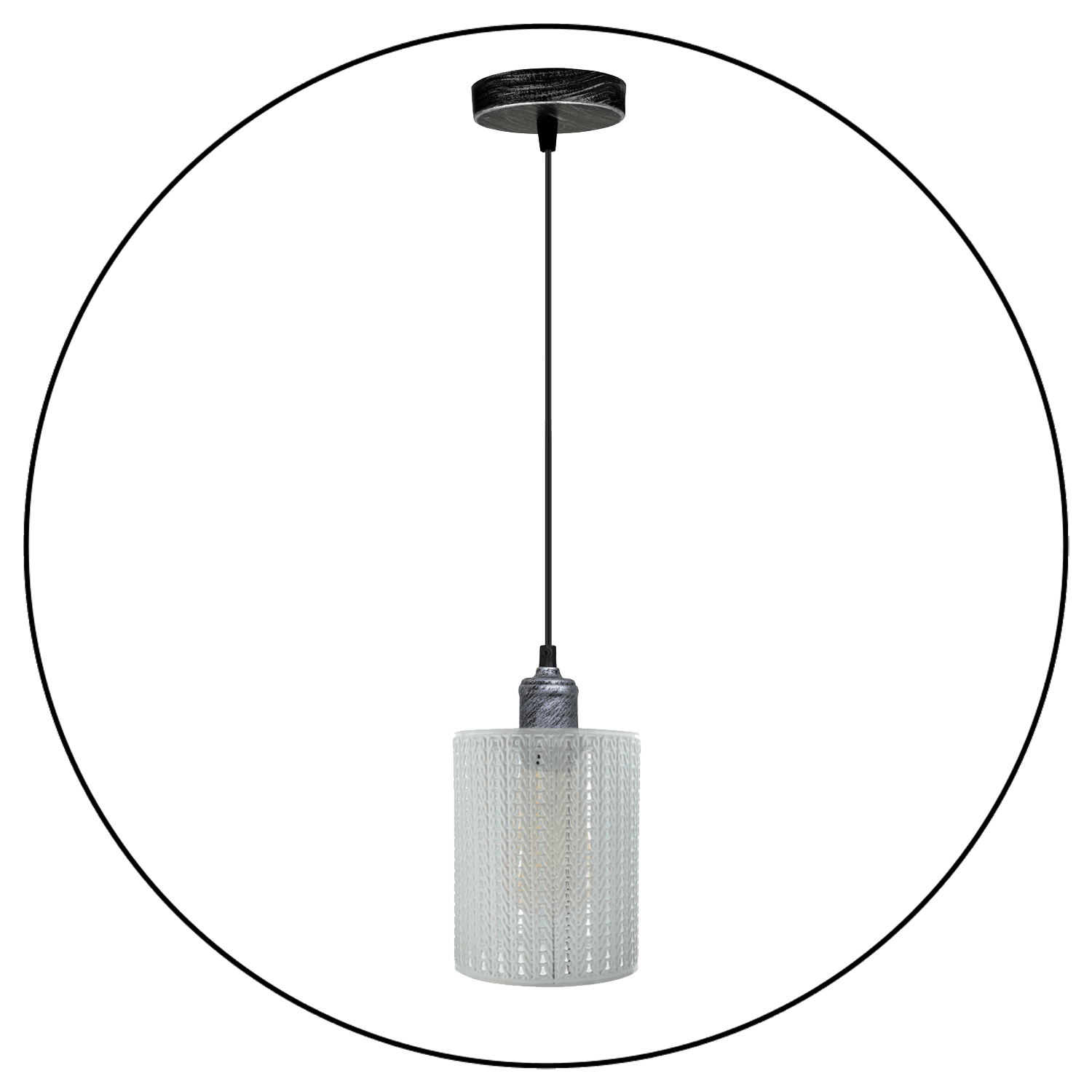 Vintage Industrial Metal Ceiling Pendant Pattern Shade Hanging Modern - VirtuousWares:Global