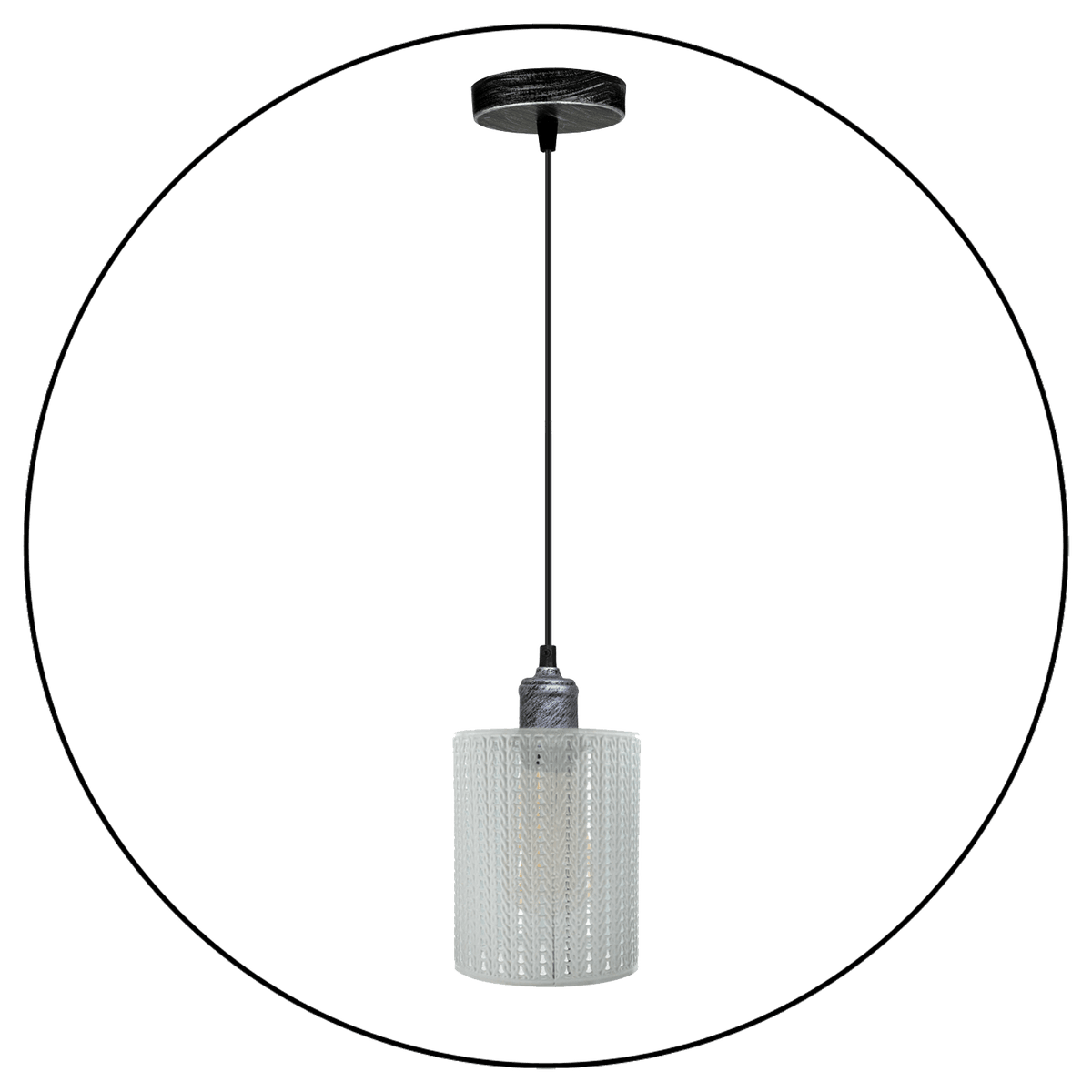 Vintage Industrial Metal Ceiling Pendant Pattern Shade Hanging Modern - VirtuousWares:Global