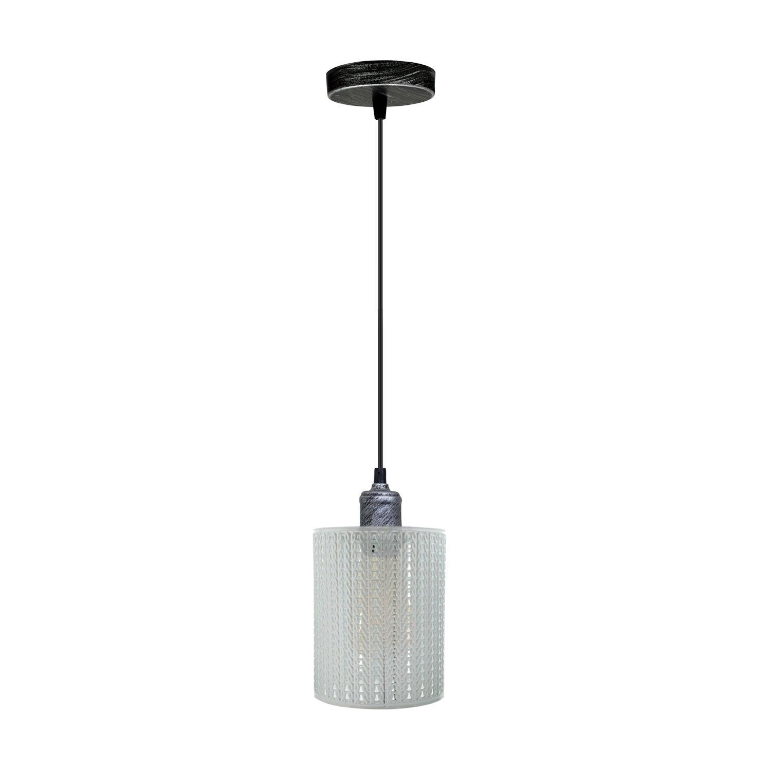 Vintage Industrial Metal Ceiling Pendant Pattern Shade Hanging Modern - VirtuousWares:Global