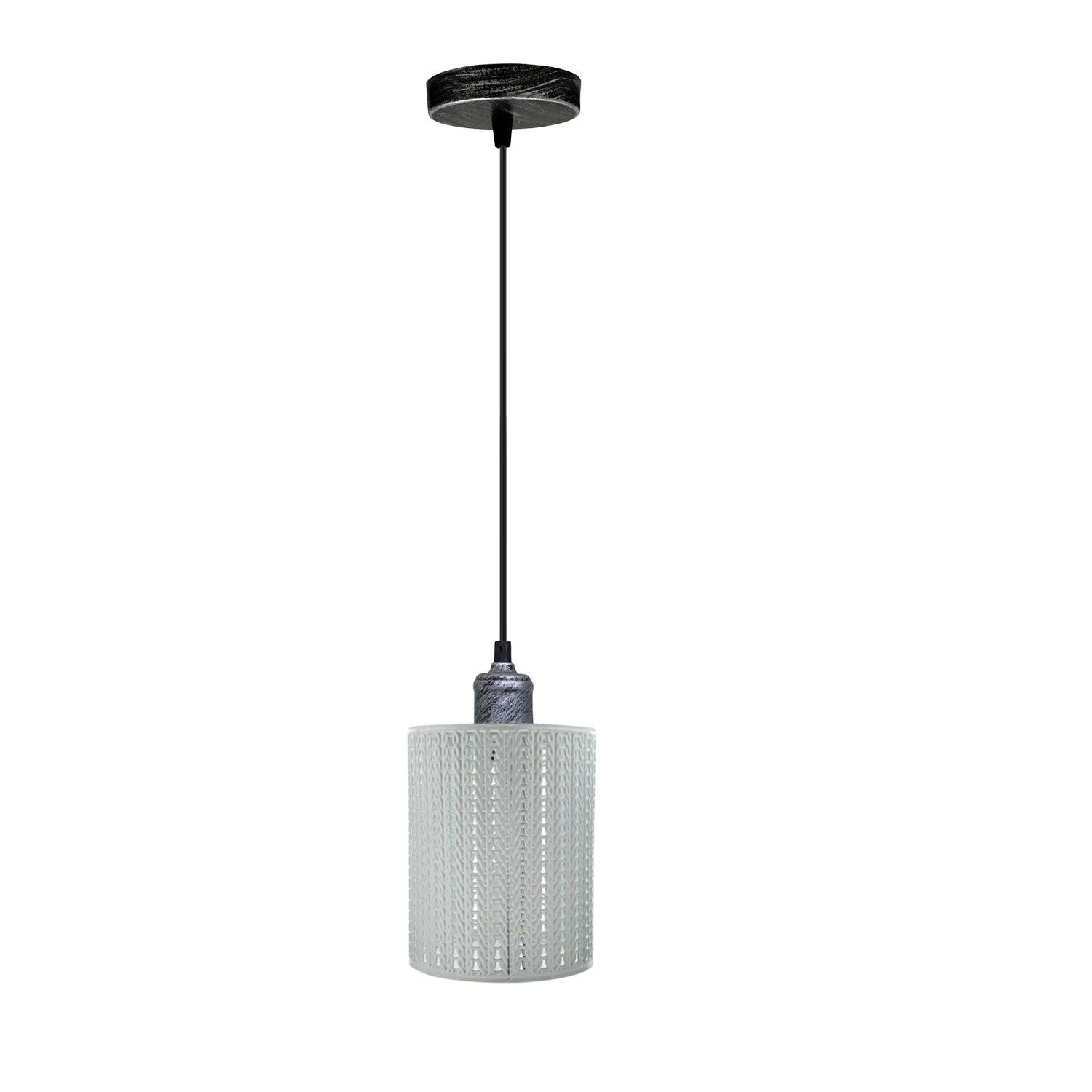 Vintage Industrial Metal Ceiling Pendant Pattern Shade Hanging Modern - VirtuousWares:Global