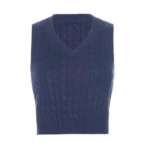 Vintage V-neck Long Sleeve Vest - VirtuousWares:Global