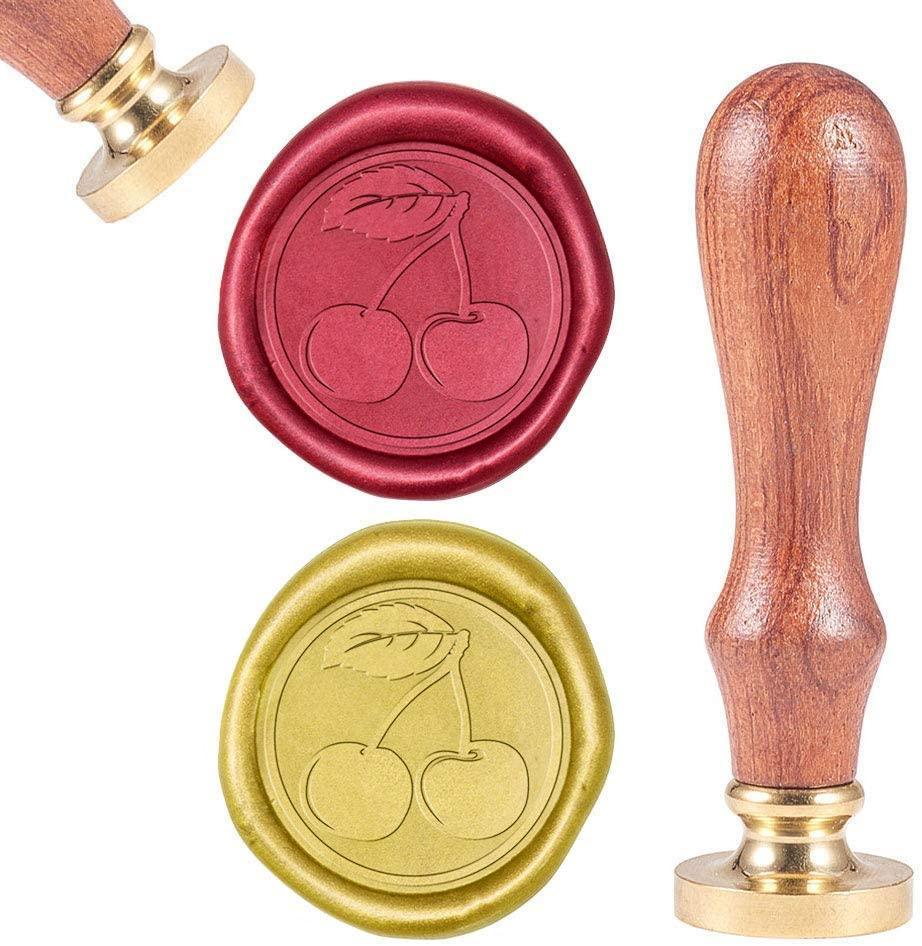 Vintage Wax Sealing Stamps Cherry Retro Wood Stamp - VirtuousWares:Global