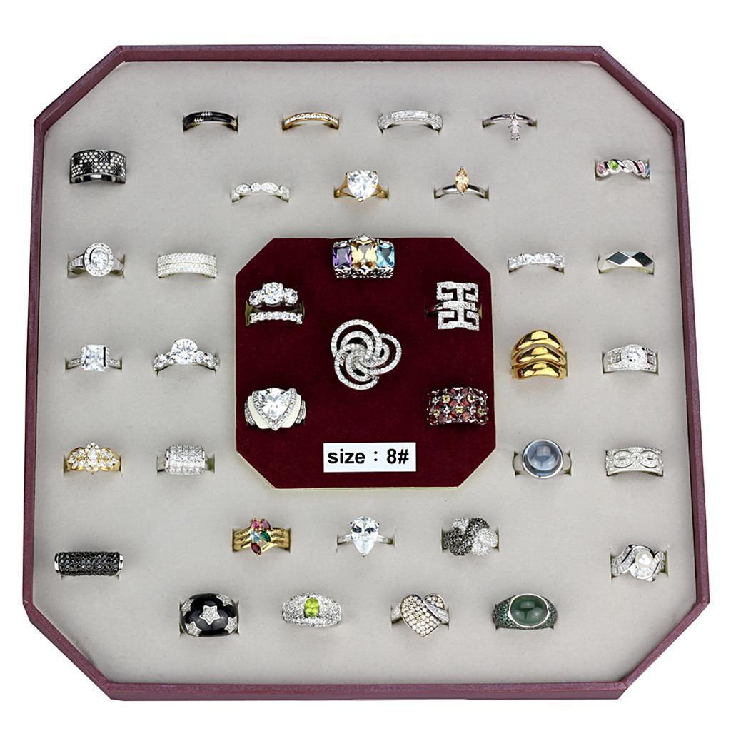 VK925-002-SIZE8 - Assorted 925 Sterling Silver Ring with Assorted in - VirtuousWares:Global