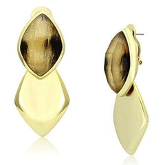 VL073 - IP Gold(Ion Plating) Brass Earrings with Synthetic Synthetic - VirtuousWares:Global