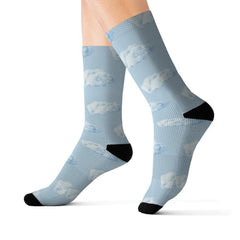 Walking on Realistic Clouds Fun Novelty Socks - VirtuousWares:Global