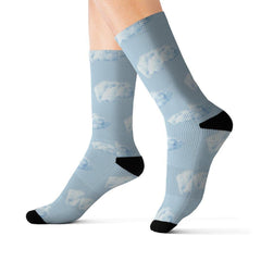 Walking on Realistic Clouds Fun Novelty Socks - VirtuousWares:Global