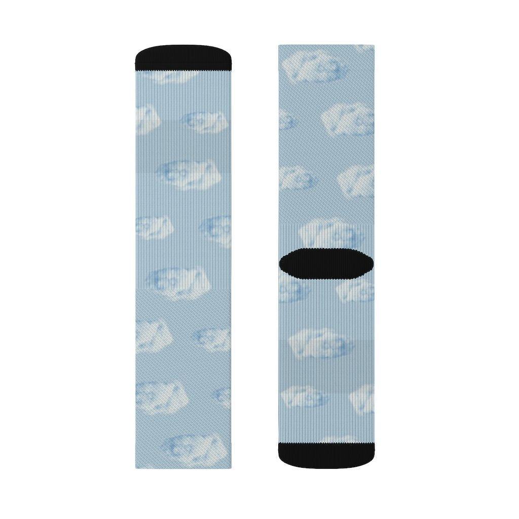 Walking on Realistic Clouds Fun Novelty Socks - VirtuousWares:Global