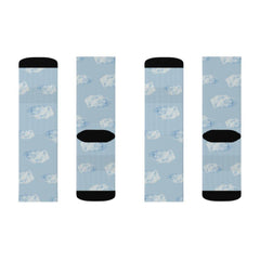 Walking on Realistic Clouds Fun Novelty Socks - VirtuousWares:Global