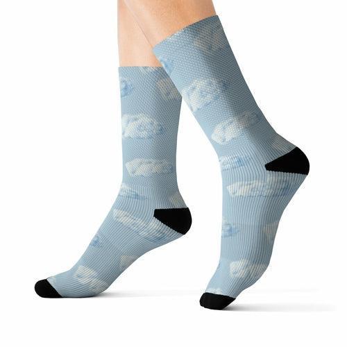 Walking on Realistic Clouds Fun Novelty Socks - VirtuousWares:Global