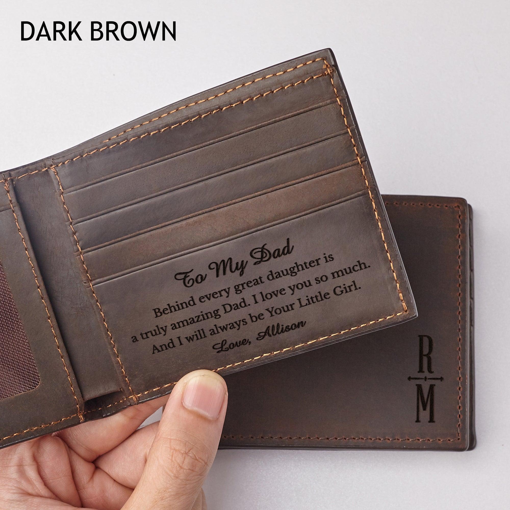 Wallet Gifts For Dad, Mens Leather Wallet, Dad Gift From Daughter - VirtuousWares:Global