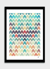 Watercolor Chevron Pattern II Frame - VirtuousWares:Global