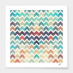 Watercolor Chevron Pattern II Frame - VirtuousWares:Global