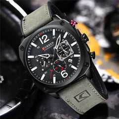 Waterproof Belt Six Hand Calendar Quartz Watch - VirtuousWares:Global