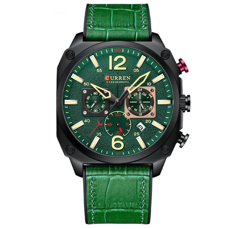 Waterproof Belt Six Hand Calendar Quartz Watch - VirtuousWares:Global
