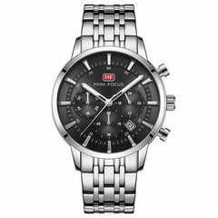 Waterproof Steel Band Large Dial Luminous Quartz Watch - VirtuousWares:Global
