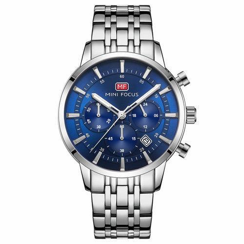 Waterproof Steel Band Large Dial Luminous Quartz Watch - VirtuousWares:Global