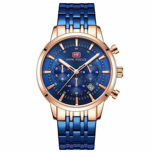 Waterproof Steel Band Large Dial Luminous Quartz Watch - VirtuousWares:Global