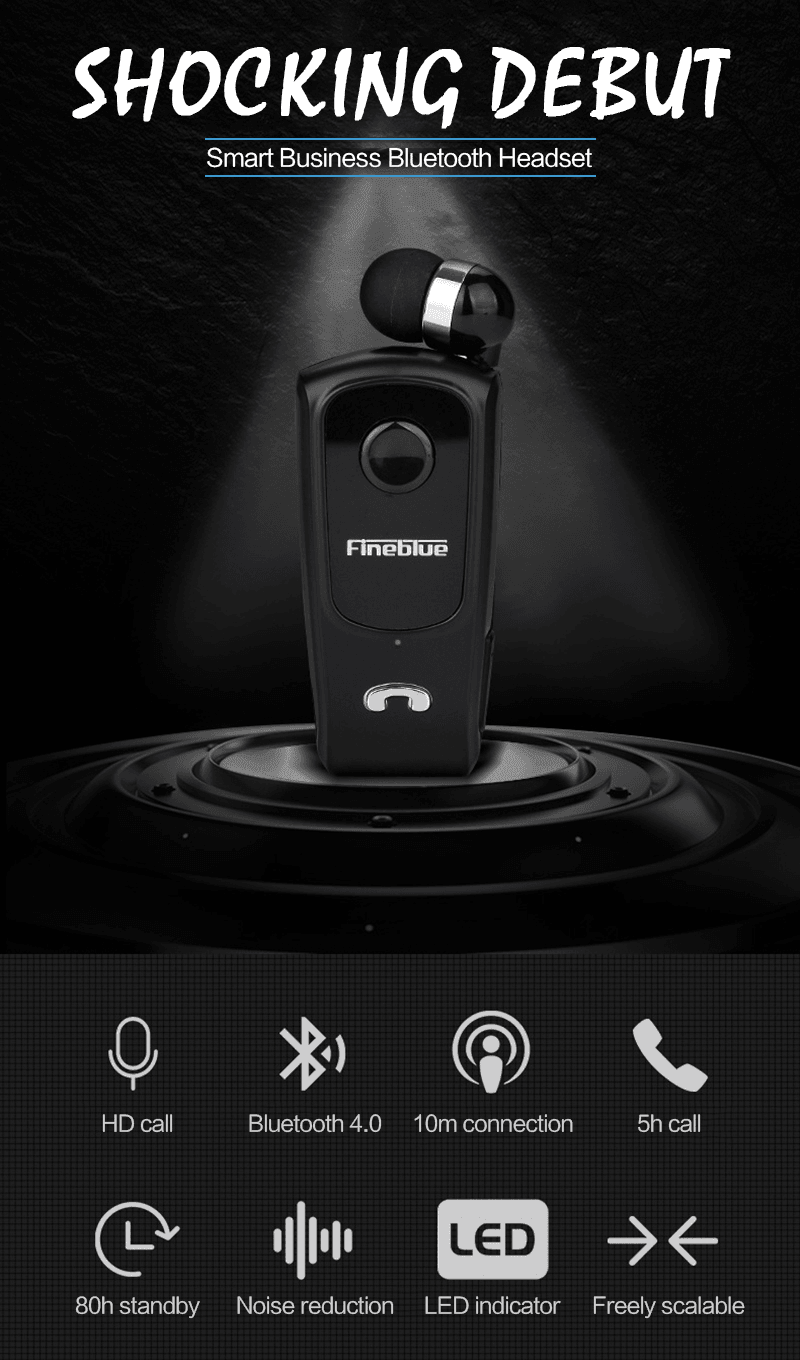 Wear Clip Wireless CSR Bluetooth Handsfree Headset for Driving - VirtuousWares:Global