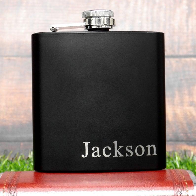 Wedding Flask,Custom Flasks,Hip Flask,black flask,groomsmen proposal - VirtuousWares:Global