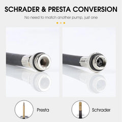 WEST BIKING Mini Bicycle Pump 100Psi Portable Schrader Presta Valve - VirtuousWares:Global