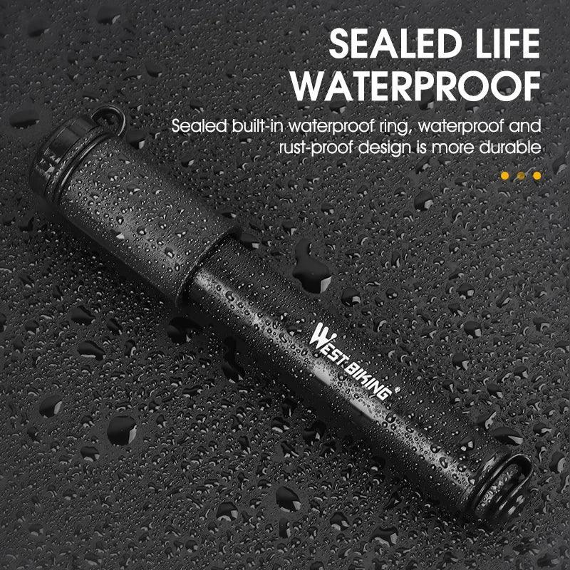 WEST BIKING Mini Bicycle Pump 100Psi Portable Schrader Presta Valve - VirtuousWares:Global