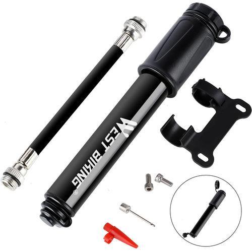 WEST BIKING Mini Bicycle Pump 100Psi Portable Schrader Presta Valve - VirtuousWares:Global