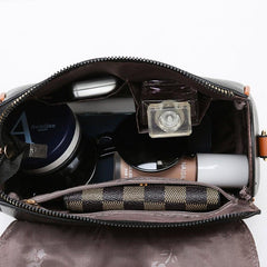 Western Style Fashion Contrast Color Stitching Bucket Bag - VirtuousWares:Global