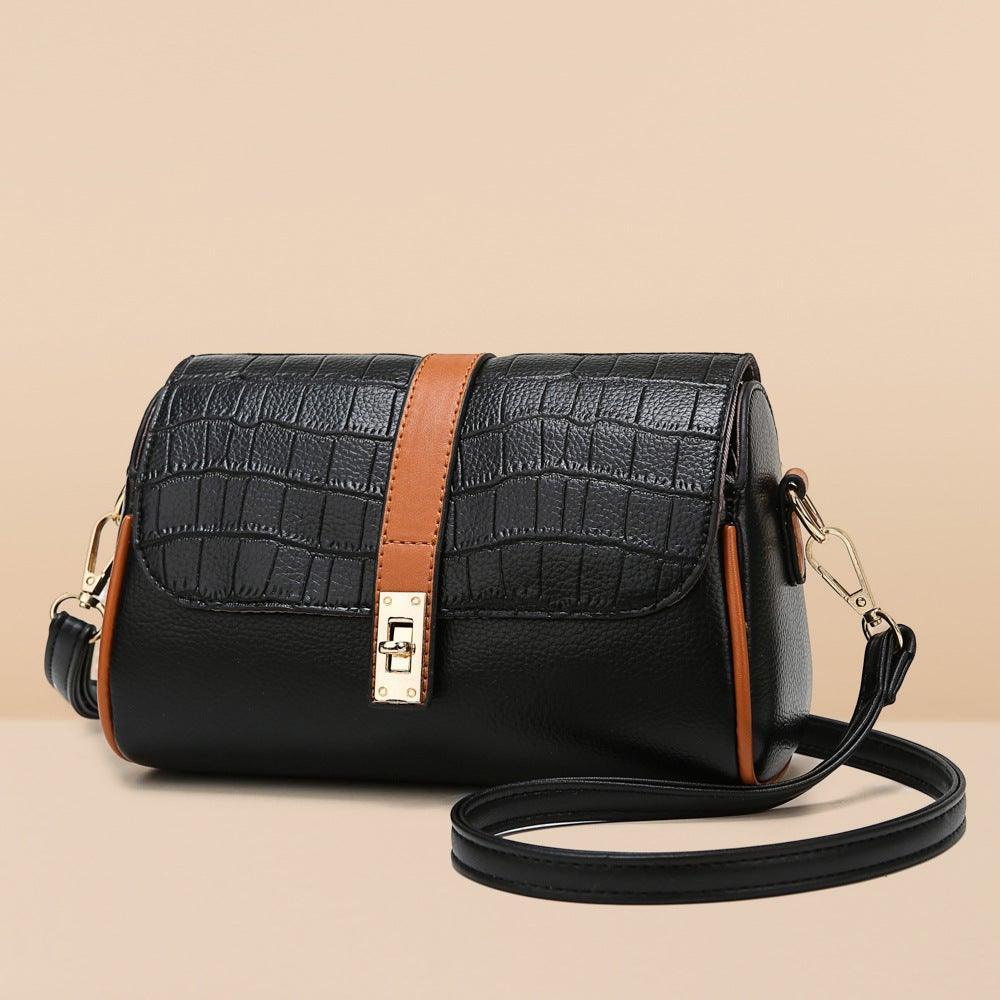 Western Style Fashion Contrast Color Stitching Bucket Bag - VirtuousWares:Global
