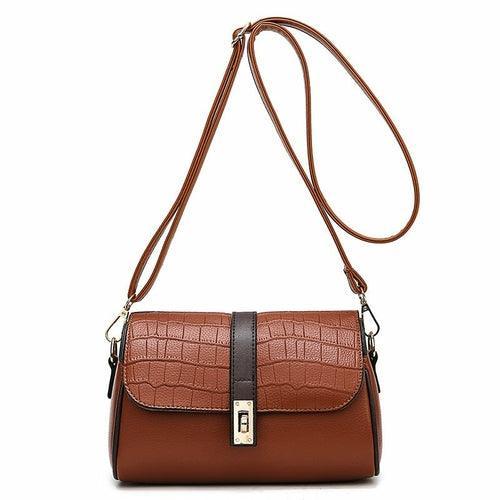Western Style Fashion Contrast Color Stitching Bucket Bag - VirtuousWares:Global