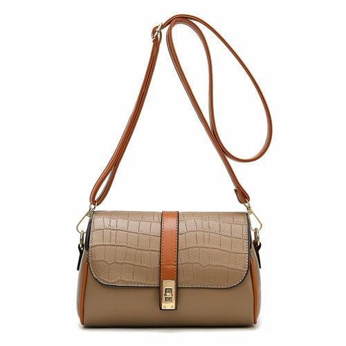 Western Style Fashion Contrast Color Stitching Bucket Bag - VirtuousWares:Global
