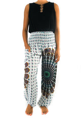 White Chakra Harem Pants, Hippie Pants, Boho Pants - VirtuousWares:Global