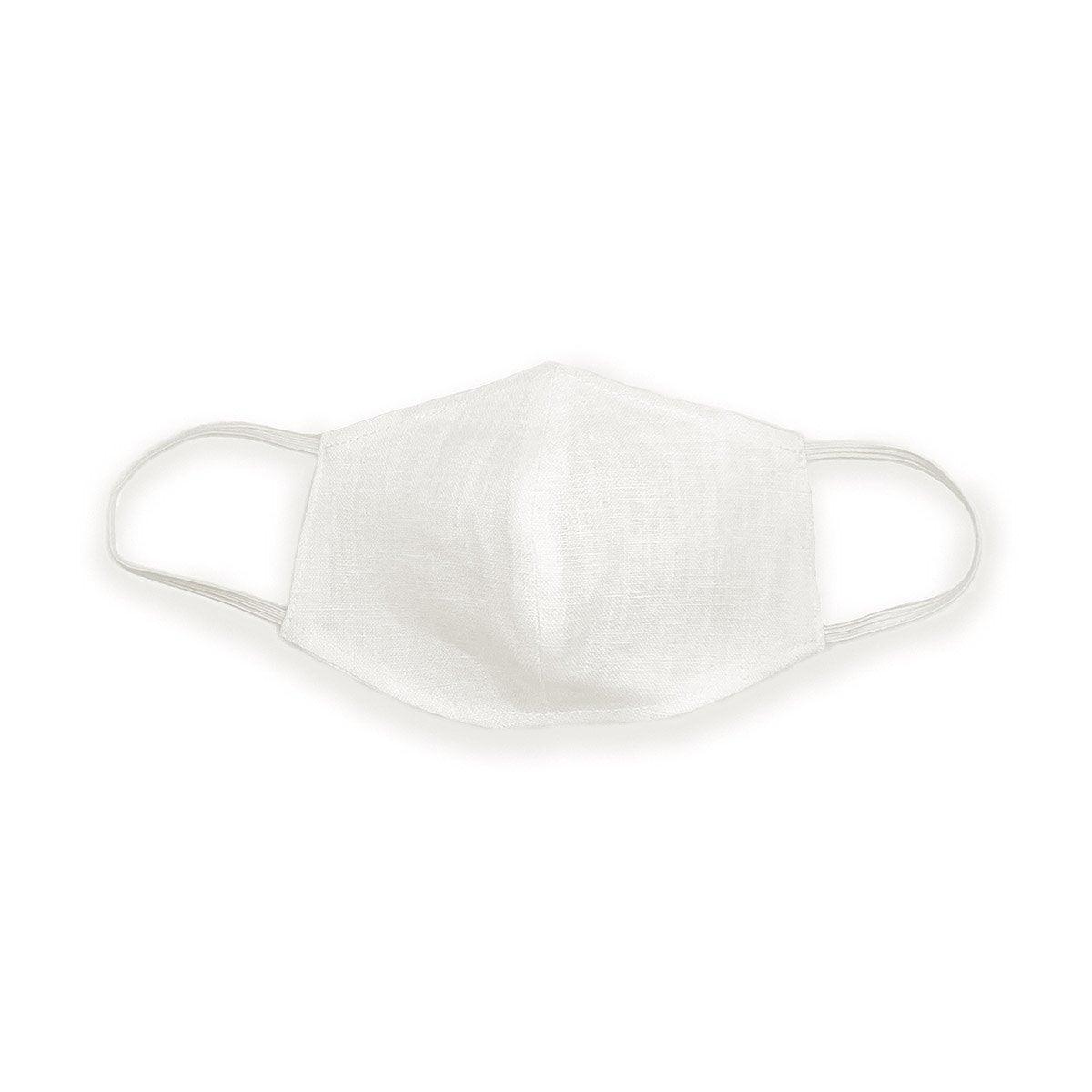 White Face Masks with Filter Pocket | 100% Organic Linen - VirtuousWares:Global