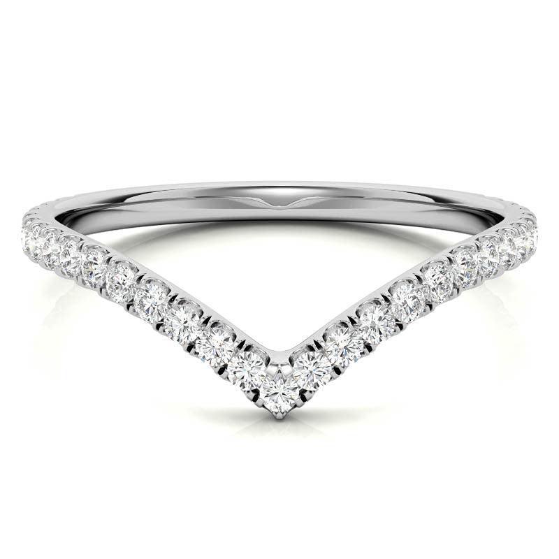 White Gold Moissanite Round Shape Band – LR00316 - VirtuousWares:Global