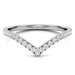 White Gold Moissanite Round Shape Band – LR00316 - VirtuousWares:Global