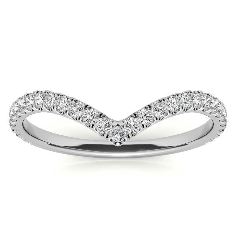 White Gold Moissanite Round Shape Band – LR00316 - VirtuousWares:Global