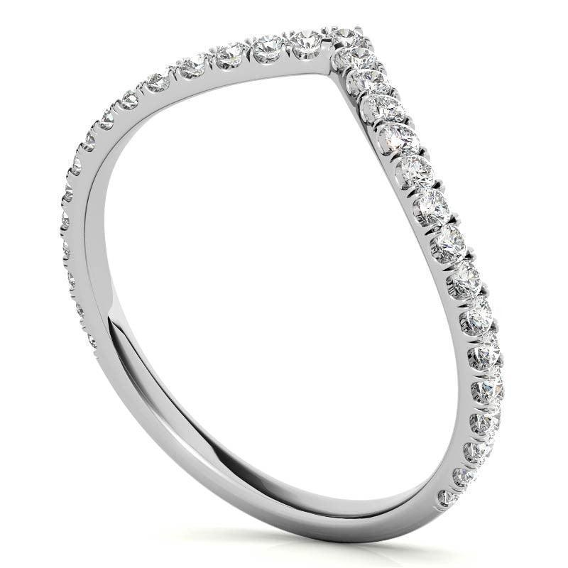 White Gold Moissanite Round Shape Band – LR00316 - VirtuousWares:Global