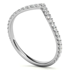 White Gold Moissanite Round Shape Band – LR00316 - VirtuousWares:Global