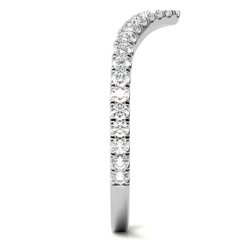 White Gold Moissanite Round Shape Band – LR00316 - VirtuousWares:Global