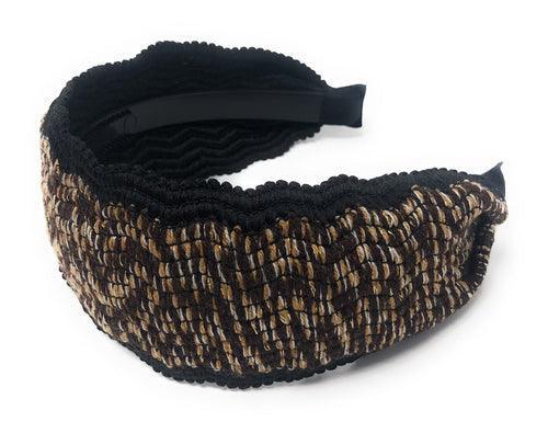 Wide Woven Headband for Women, Adult Headband, Gifts for Girls, Retro - VirtuousWares:Global