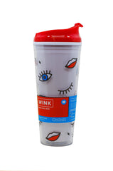 Wink Double Wall Mug Coffee Tumbler | Mod Style | BPA-Free - VirtuousWares:Global