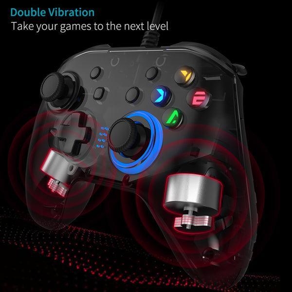 Wired Gaming Controller Joystick Gamepad with Dual-Vibration - VirtuousWares:Global
