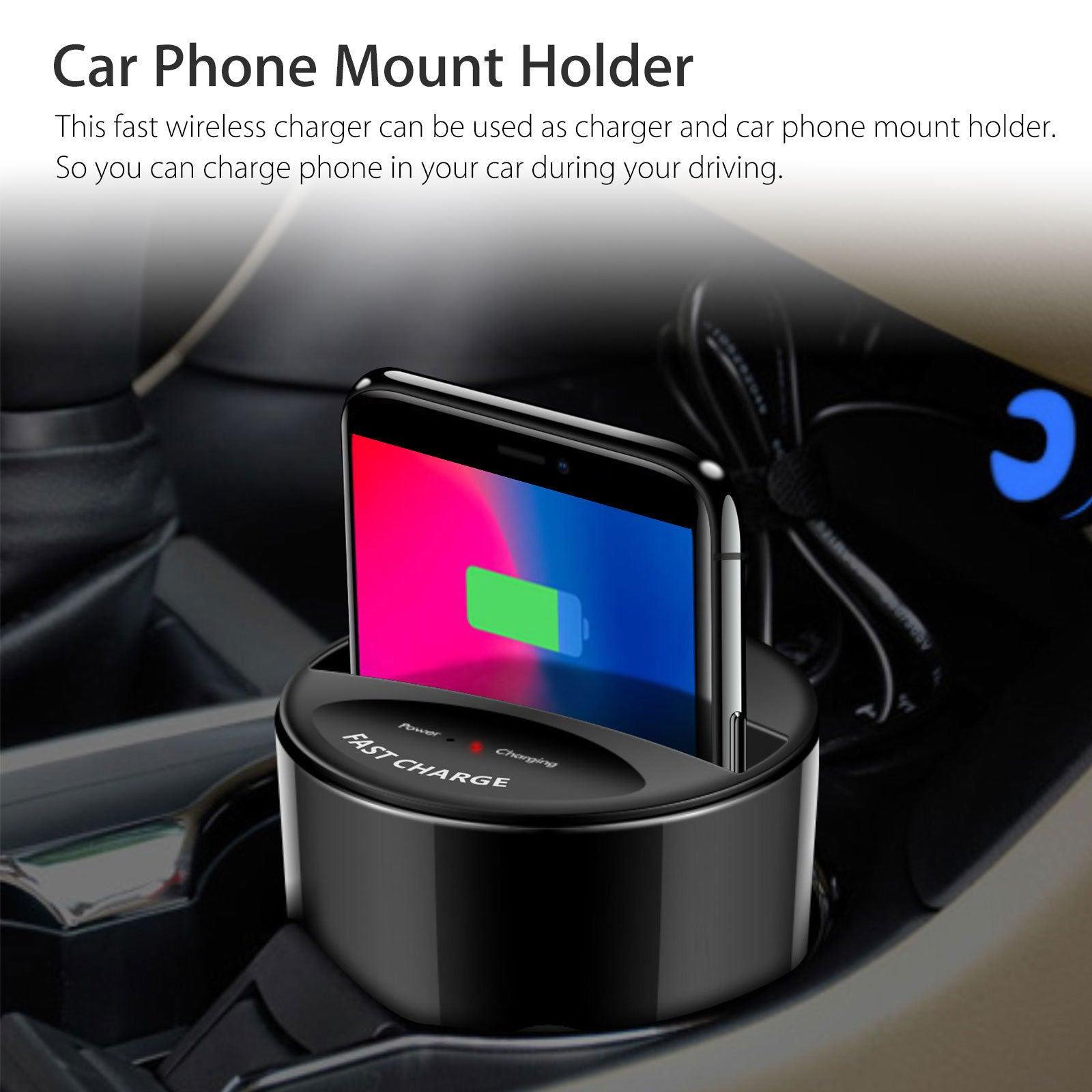 Wireless Car Charger Cup Holder - VirtuousWares:Global