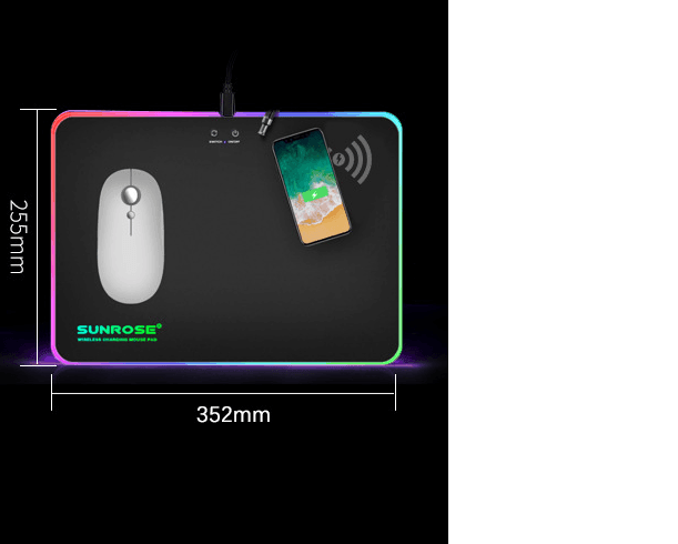 Wireless Charging Luminous Mouse Pad - VirtuousWares:Global