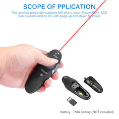 Wireless Presenter with Red Laser Pointers Pen USB - VirtuousWares:Global