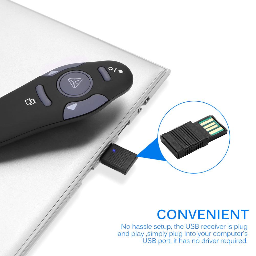 Wireless Presenter with Red Laser Pointers Pen USB - VirtuousWares:Global