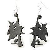 Witch On Broomstick Earrings # 1227 - VirtuousWares:Global