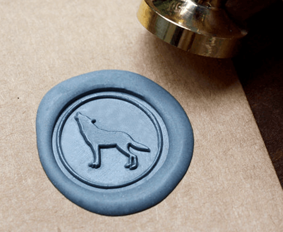 Wolf Metal Stamp / Wedding Wax Seal Stamp - VirtuousWares:Global